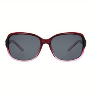 Women's Polarized Rectangle Sunglasses, Berry