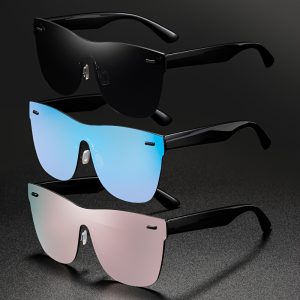 3pcs Frameless Glasses For Men And Women Fashionable Trend Sun Protection For Driving Travel