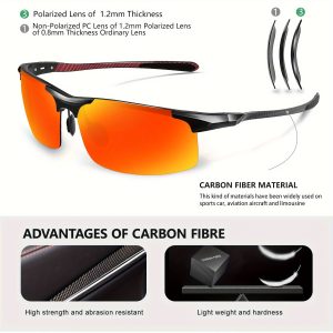 ANYLUV Cycling Sunglasses for Men and Women with Polarized Lens Unisex Lightweight Sports Sunglasses Trendy Fashion Vintage Glasses for Cycling Outdoor Hiking