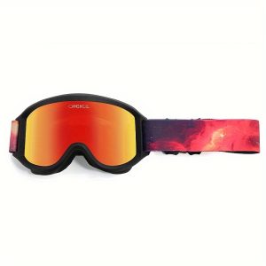 OMEKOL Double Layers Anti-Fog Ski Goggles, Windproof Snow Snowboard Glasses, Outdoor Sport Eyewear